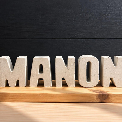 Prénom en béton, cadeau de naissance, cadeau de mariage, lettres du prénom, personnalisé