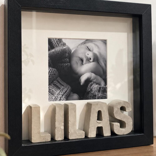 Prénom en béton, cadeau de naissance, cadeau de mariage, lettres du prénom, personnalisé