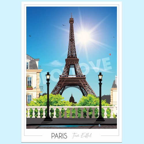 Affiche paris tour eiffel