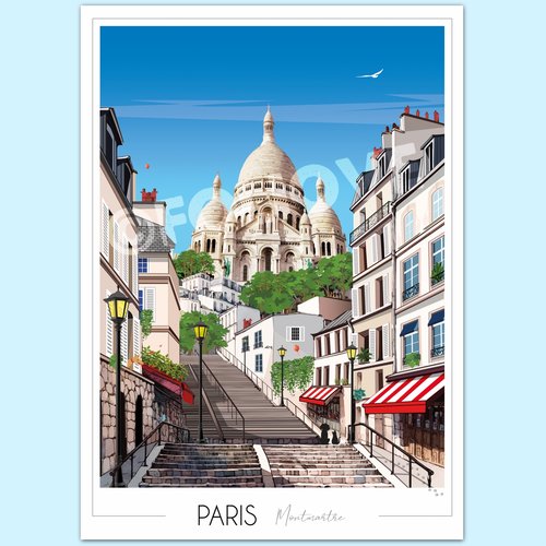 Affiche paris montmartre