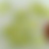 10 cabochons coeur 8x8mm verre oeil de chat vert clair 