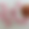 10 cabochons coeur 8x8mm verre oeil de chat rose 