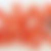 20 cabochons ronds 8mm oeil de chat orange foncé 