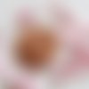 20 cabochons ronds 6mm oeil de chat rose 