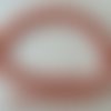 68 perles 6mm verre peint aspect nacré rondes en fil rose fonce 