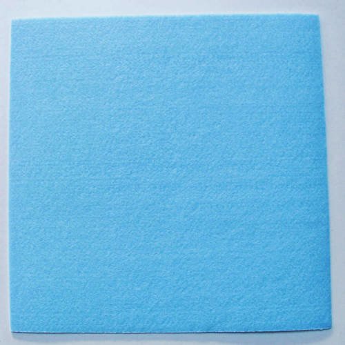 Feutrine épaisse 3mm plaque 29x29cm feutre tissu bleu 