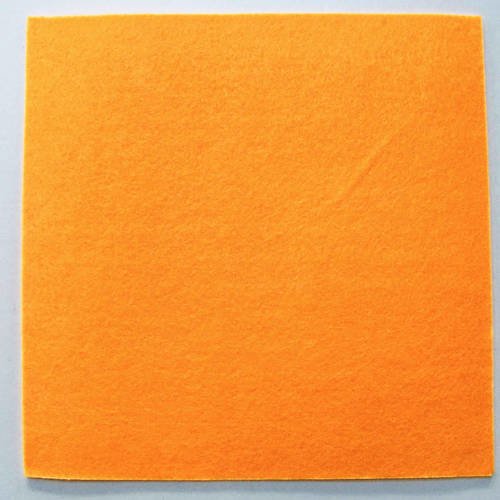 Feutrine épaisse 3mm plaque 29x29cm feutre tissu orange 