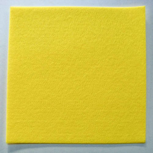 Feutrine épaisse 3mm plaque 29x29cm feutre tissu jaune 
