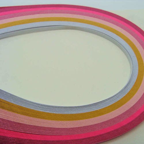 120 bandes de papiers 3mmx39cm 6 couleurs quilling paperolles mix14 