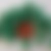 50 perles 8mm verre peint aspect nacré rondes vert 