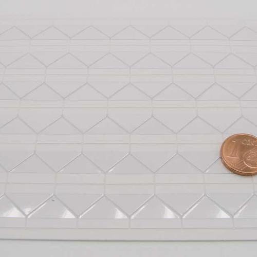 5 planches de 102 autocollants stickers coin photo plastique transparent