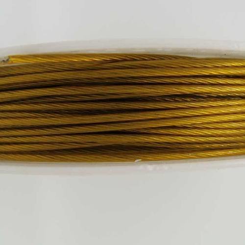 Fil cable 1mm bobine 10m vieil or fil gaine crinelle cordon 