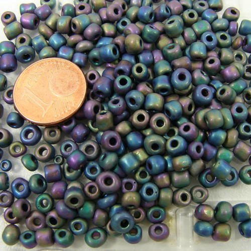 Rocaille 4mm perles verre opaque mélange couleurs mix1 par 20 grammes 