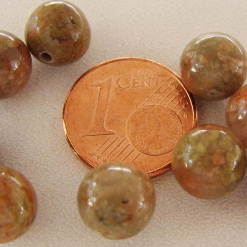 20 perles rondes 8mm pierre pier31 