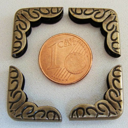8 angles 16mm metal bronze déco coins