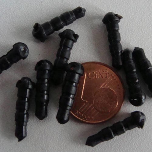 50 attaches pour portable bouchons anti-poussières plastique noir 
