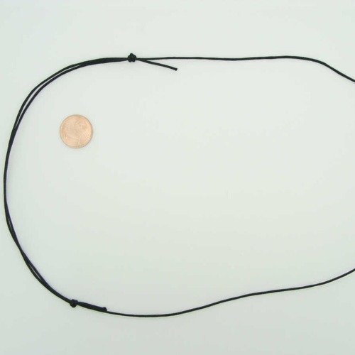 10 colliers noirs fil cordon coton ciré 1mm taille réglable par noeuds coulissants création bijoux