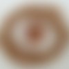 100 perles marron rondes 4mm en fil verre simple aspect givre 