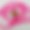 100 perles rose foncé rondes 4mm en fil verre simple aspect givre 