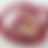 100 perles rouge grenat rondes 4mm en fil verre simple aspect givre 