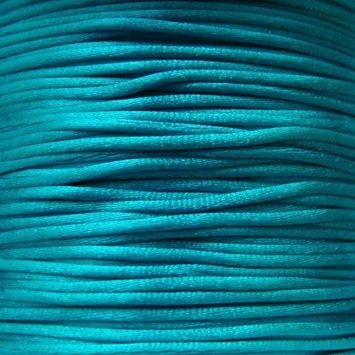 5 mètres queue de souris fil cordon satiné 1mm bleu