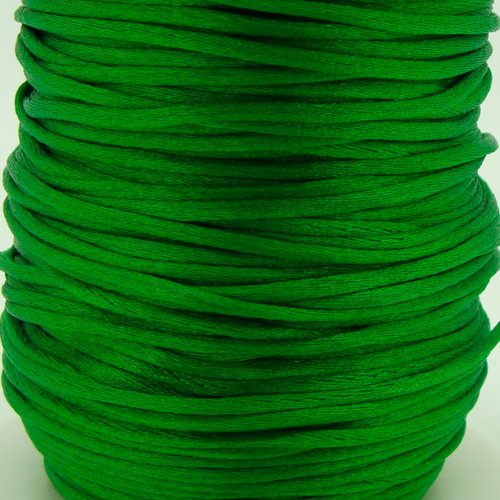 5 mètres queue de souris fil cordon satiné 1mm vert