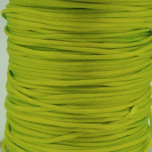 5 mètres queue de souris fil cordon satiné 1mm vert clair