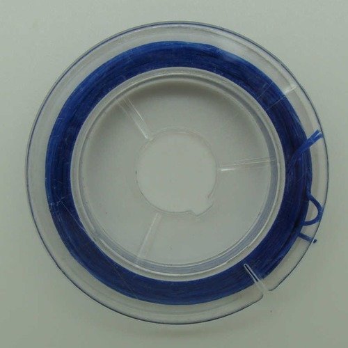 Fil elastique stretch 0,8mm 10m env bleu foncé multifibre 