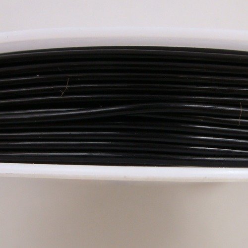 Fil elastique stretch 1mm bobine 4m env noir 