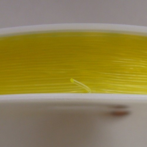 Fil élastique stretch 0,6mm bobine 10m env jaune cordon