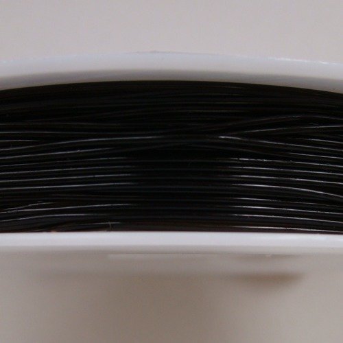 Bobine de fil Nylon Elastique 0,8mm Noir environ 10m creation