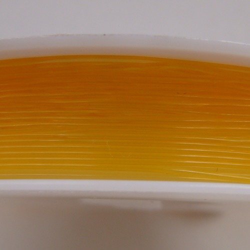 Fil élastique stretch 0,6mm bobine 10m env orange cordon