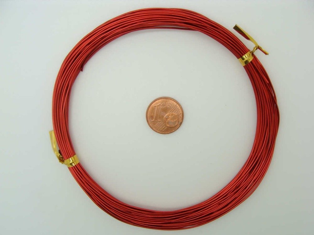 10m wire fils d'aluminium 0,8mm à cintrer fil bijoux fil Aludraht aluminium 0,19 €/m