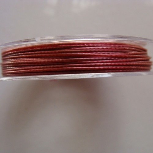 Fil câble 0,60mm rose violet bobine 10m fil gainé