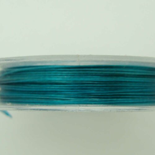 Fil câble 0,38mm bleu bobine 10m fil gainé