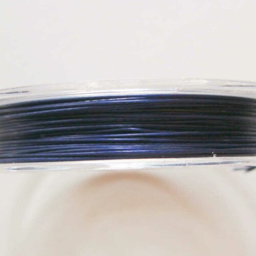 Fil câble 0,38mm bleu marine bobine 10m fil gainé