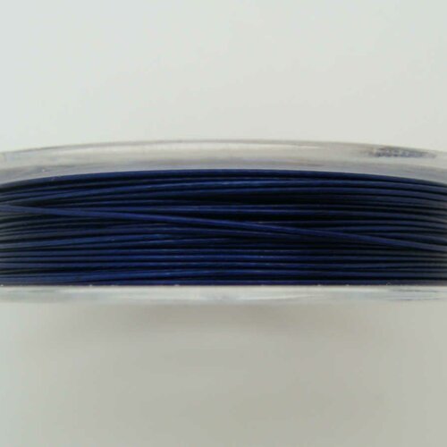 Fil câble 0,38mm bleu nuit bobine 10m fil gainé