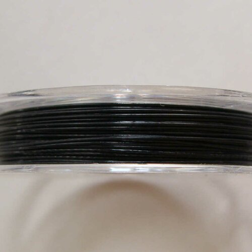 Fil câble 0,38mm noir bobine 10m fil gainé