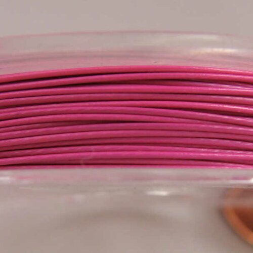 Fil câble 0,38mm rose bobine 10m fil gainé