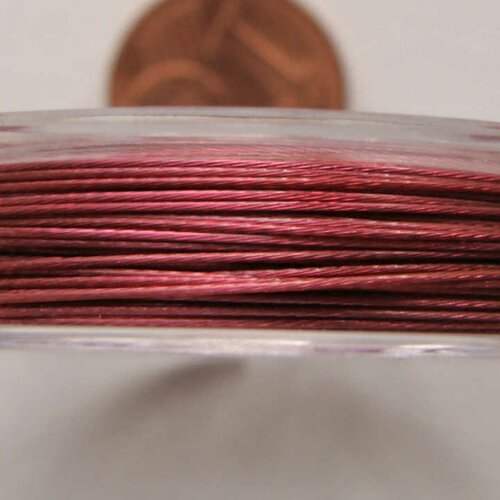Fil câble 0,38mm rose violet bobine 10m fil gainé