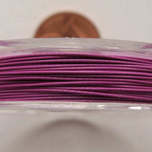 Fil câble 0,38mm violet bobine 10m fil gainé