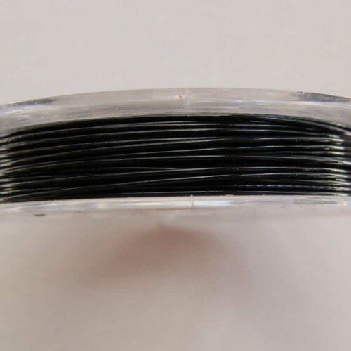 Fil câble 0,45mm noir bobine 10m fil gainé