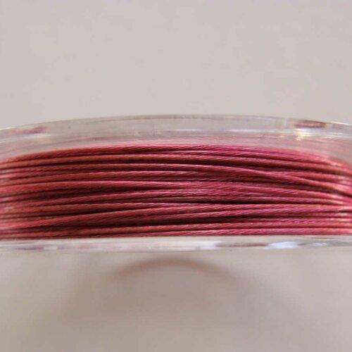 Fil câble 0,45mm rose violet bobine 10m fil gainé