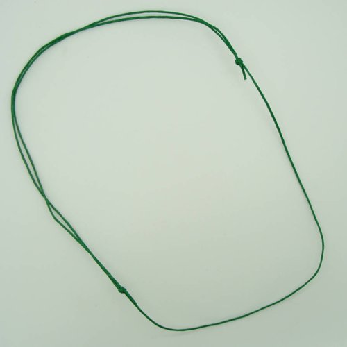 5 colliers verts fil cordon coton ciré 1mm taille réglable par noeuds coulissants création bijoux