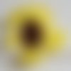 20 perles fleurs clochettes 10mm jaune acrylique nature création bijoux déco
