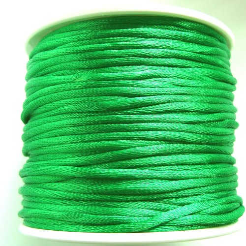 5 mètres queue de rat fil cordon satiné 2mm vert