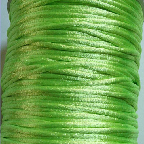 5 mètres queue de rat fil cordon satiné 2mm vert clair