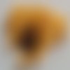 20 perles rondes 6mm jaune foncé verre oeil de chat diy création bijoux