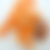 20 perles rondes 6mm orange verre oeil de chat diy création bijoux