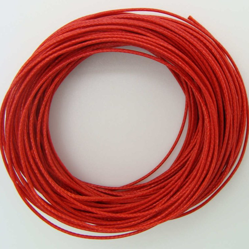 10 mètres fil rouge nylon polyester ciré 0,8mm cordon lacet création bijoux déco